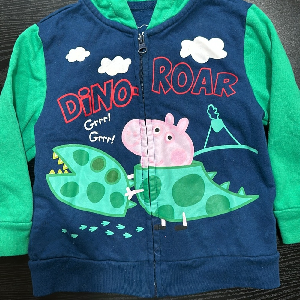 Peppa Pig Dino Hoodie Zip Up - Picture 3 of 6